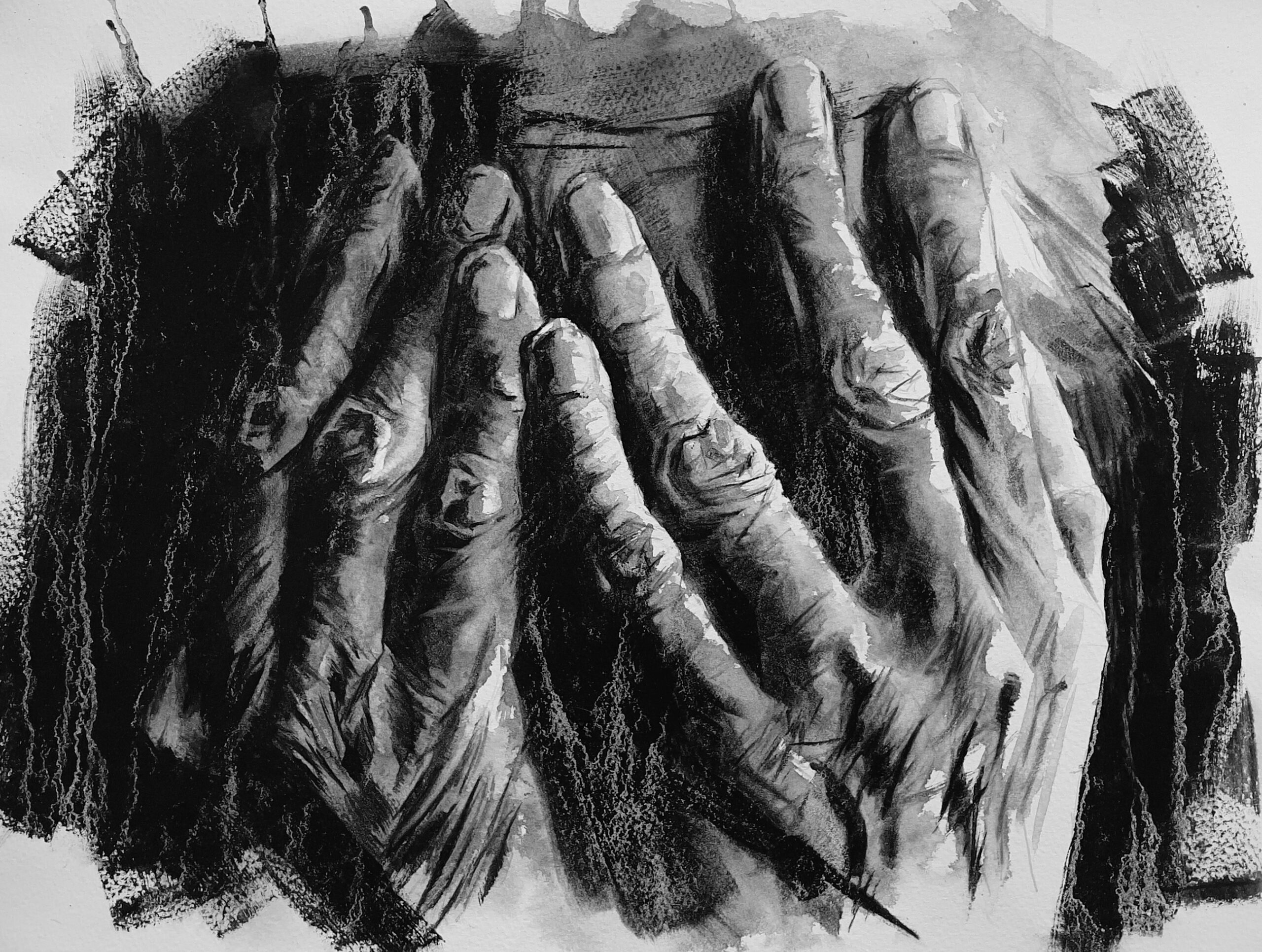 Senectud, Acuarela sobre papel Saunders, 41 x 31 cm, 2024
